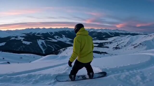 Cinematic FPV Snowboard Sequence